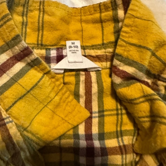 Yellow Plaid Button Down Shirt - Picture 2 of 2